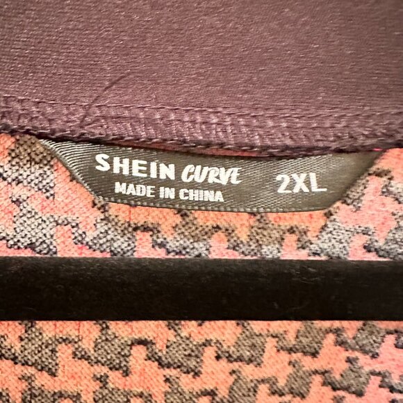 Red & Black Houndstooth Cardigan & Pants Set – Size 2XL - Picture 6 of 8